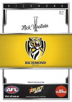 2018 Select AFL Club Team Sets - Richmond Tigers #R2 Nick Vlastuin Back